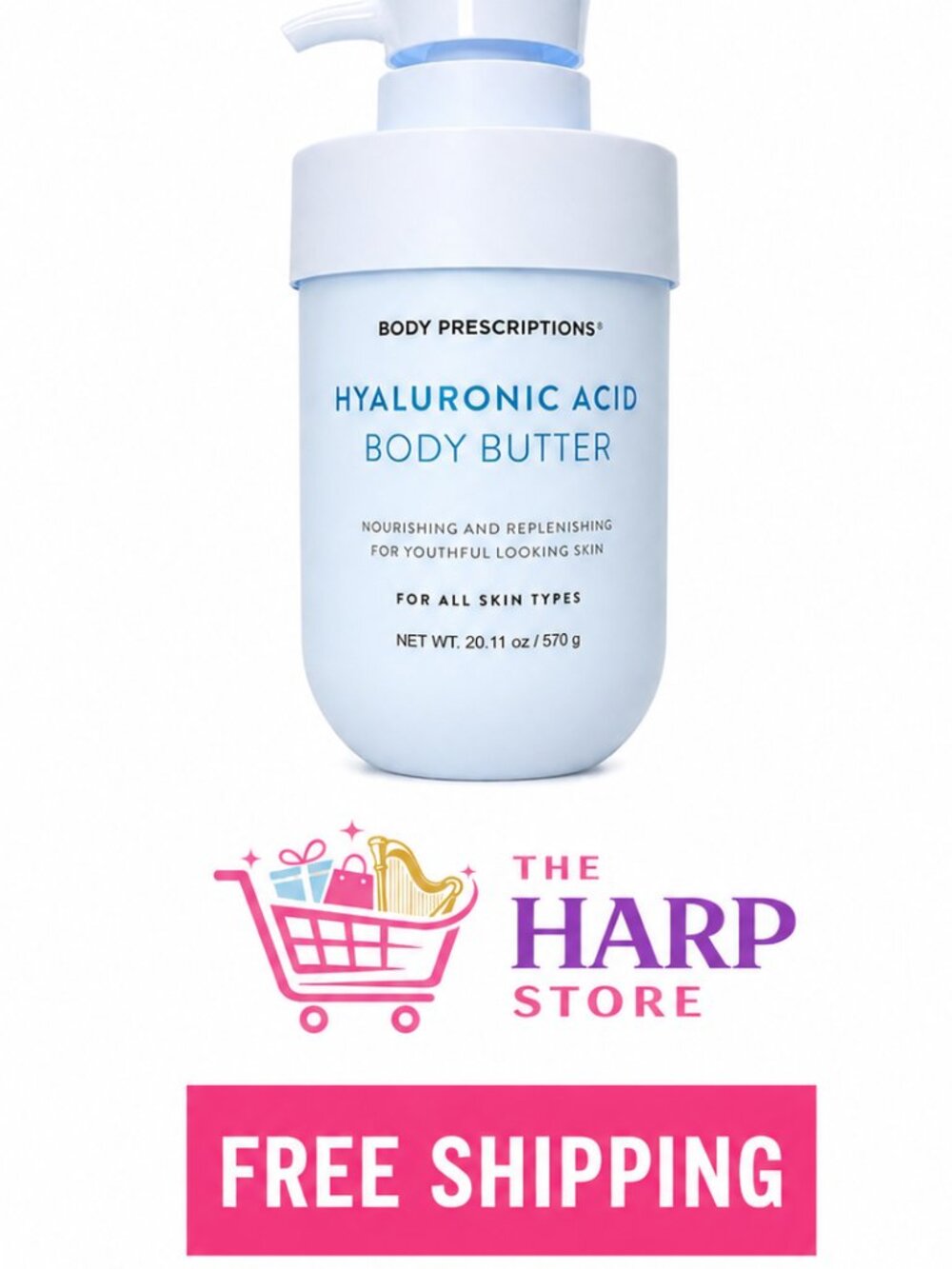 Body Prescriptions Hyaluronic Acid Body Butter Hydrating Moisturizing Cream